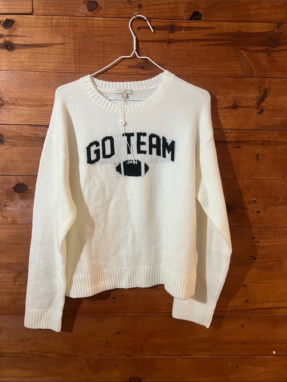 Go Team Cream Crewneck Sweater - Women's